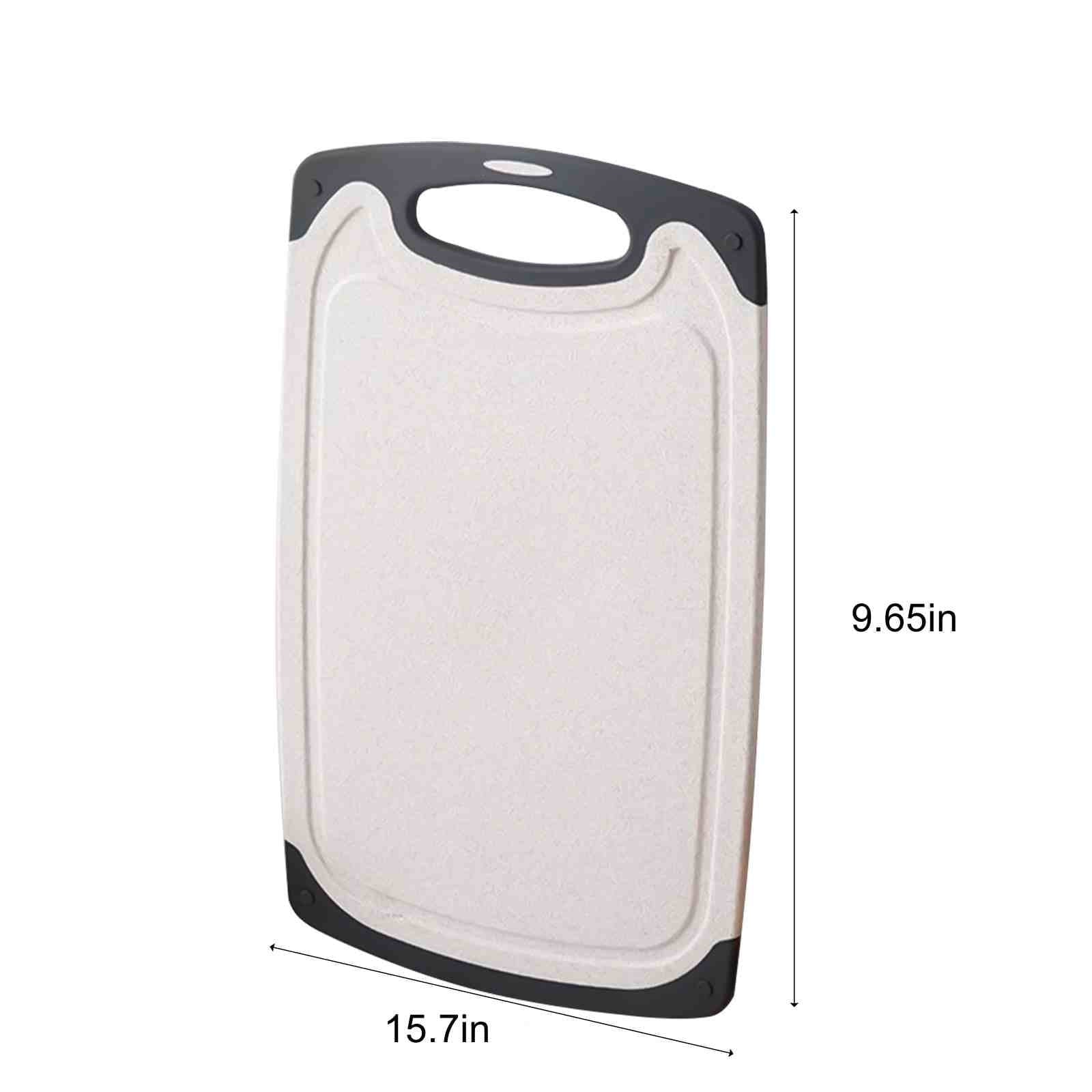 QIIBURR Plastic Cutting Boards for Kitchen Dishwasher Safe, Extra Large Cutting Board for Meat with Juice Grooves, Easy Grip Handle, Non-Slip, with Grinding Area