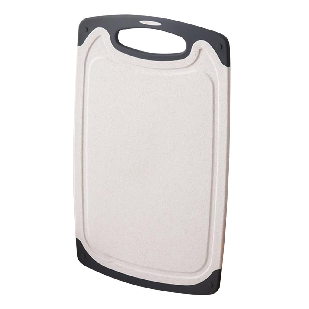 QIIBURR Plastic Cutting Boards for Kitchen Dishwasher Safe, Extra Large Cutting Board for Meat with Juice Grooves, Easy Grip Handle, Non-Slip, with Grinding Area